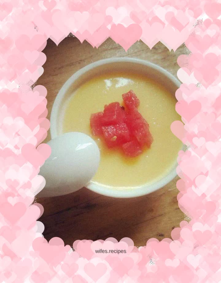 Grapes and watermelon pudding