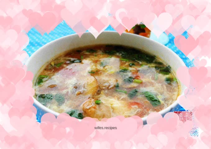 Tomato, Mushroom and Egg Drop Soup