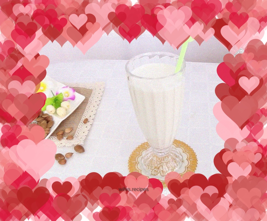 Summer refreshing drink——Red dates and almond milkshake