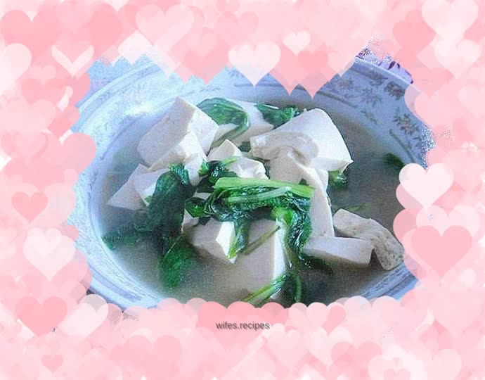 Cabbage and tofu soup