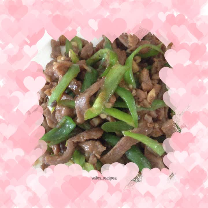 Stir-fried beef with green pepper
