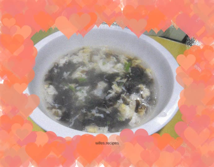 Seaweed and egg soup