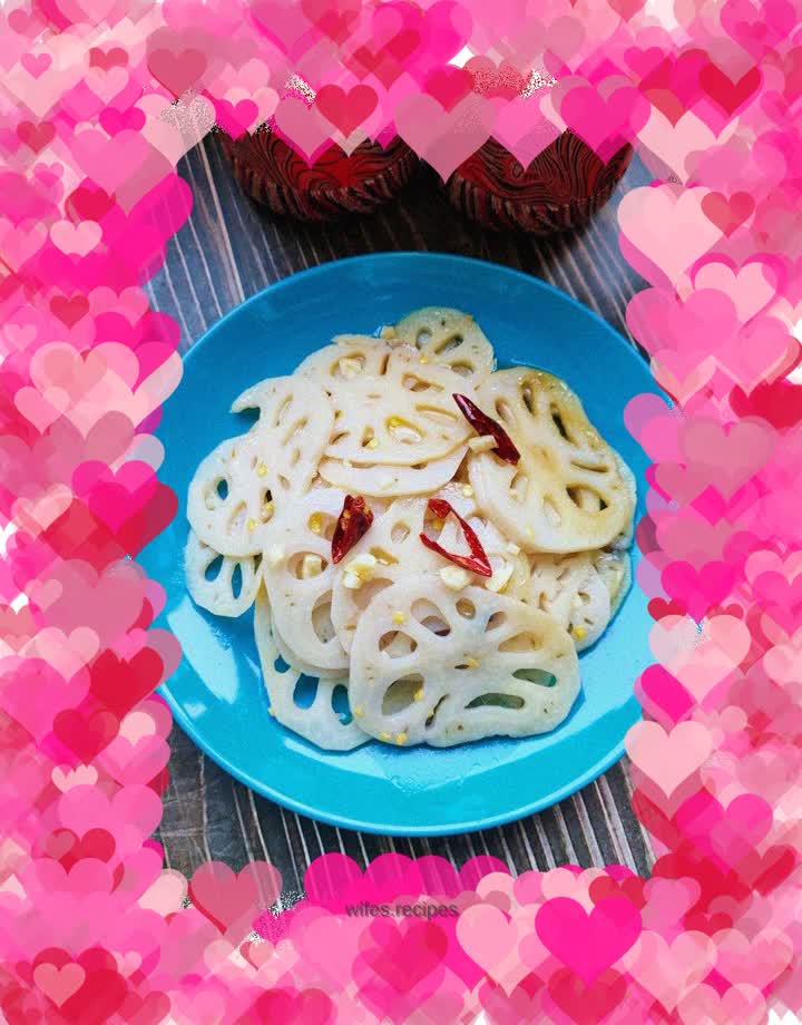Sweet and sour lotus root slices