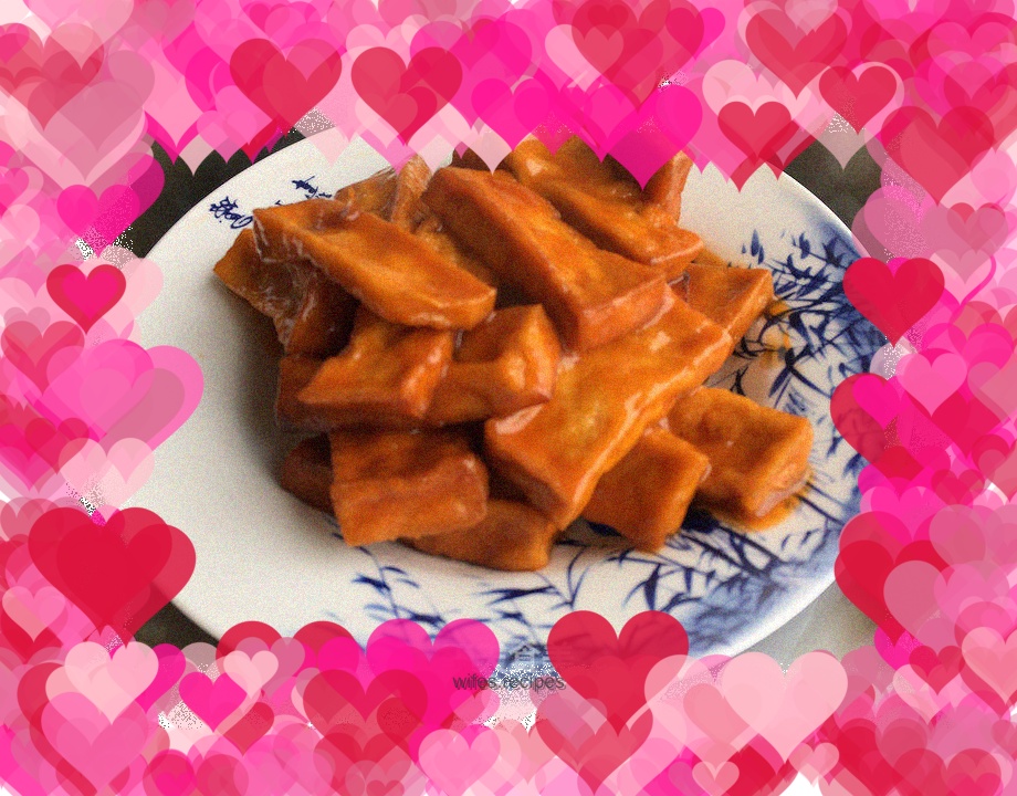 Sweet and sour fried tofu