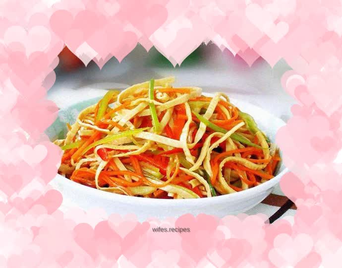 Tofu skin mixed with three shreds