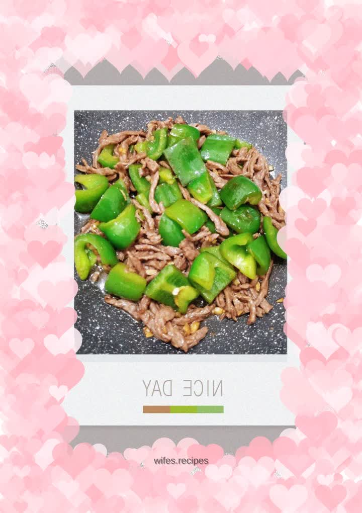 Shredded beef with bell pepper