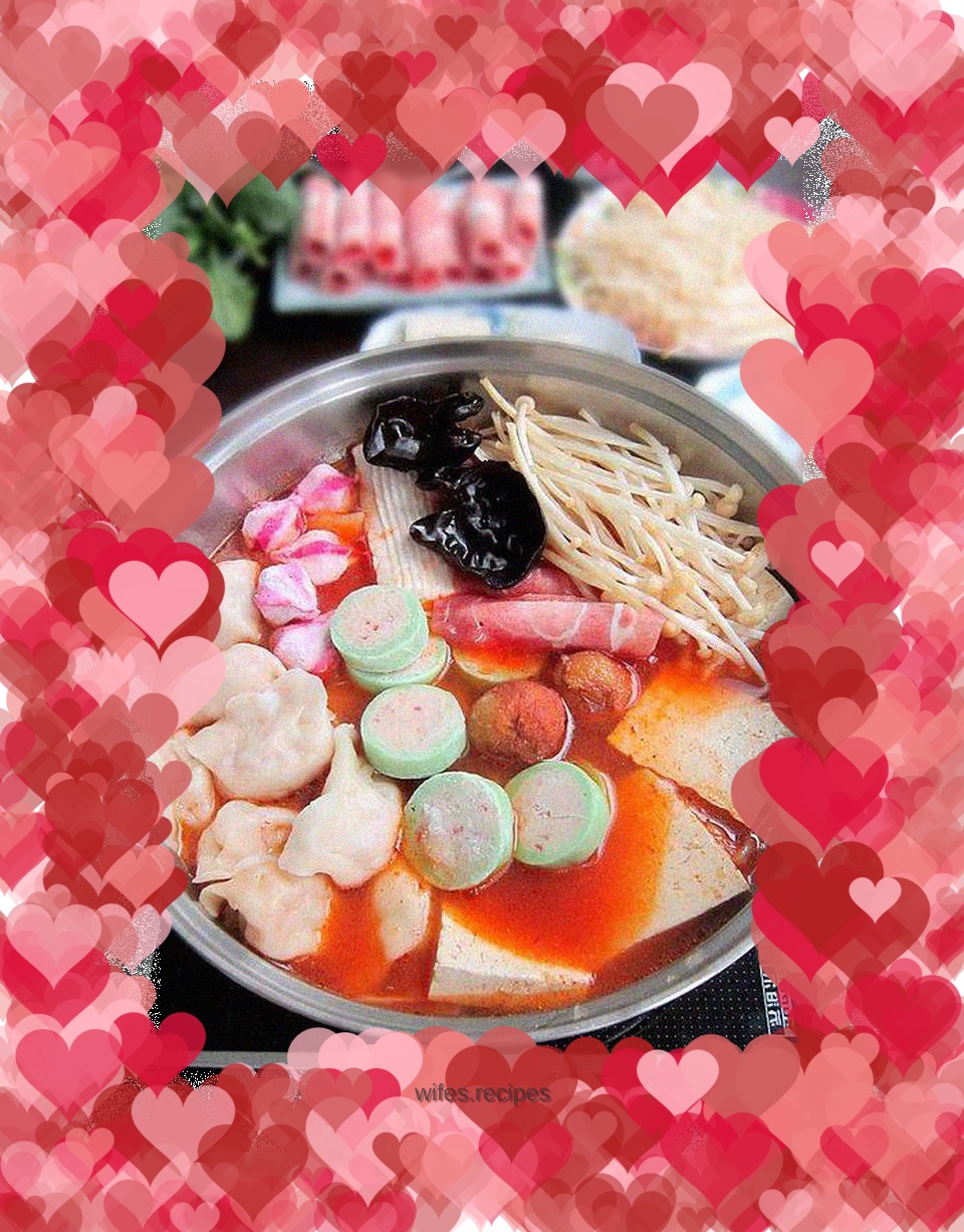 Hot and sour dumpling hot pot