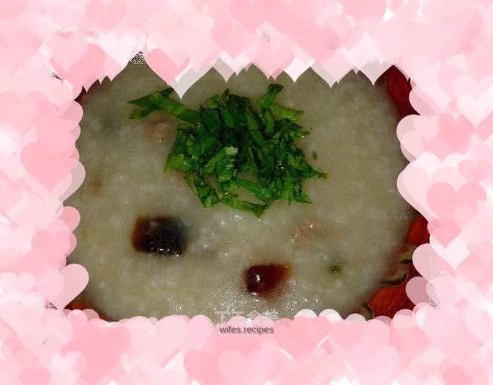 Preserved egg and lean meat porridge - rice cooker version