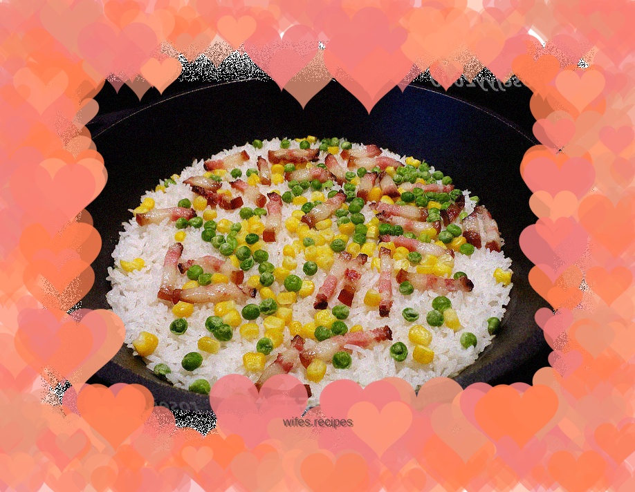 Iron pot bacon rice