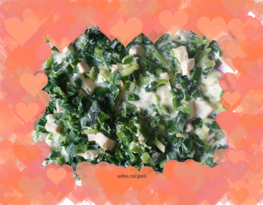 Steamed Shredded Chives and Eggs for the Love of Inner Beauty