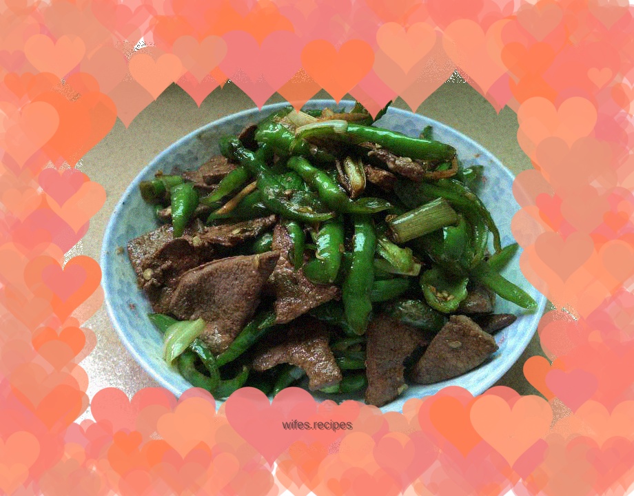 Stir-fried pork liver with hot pepper
