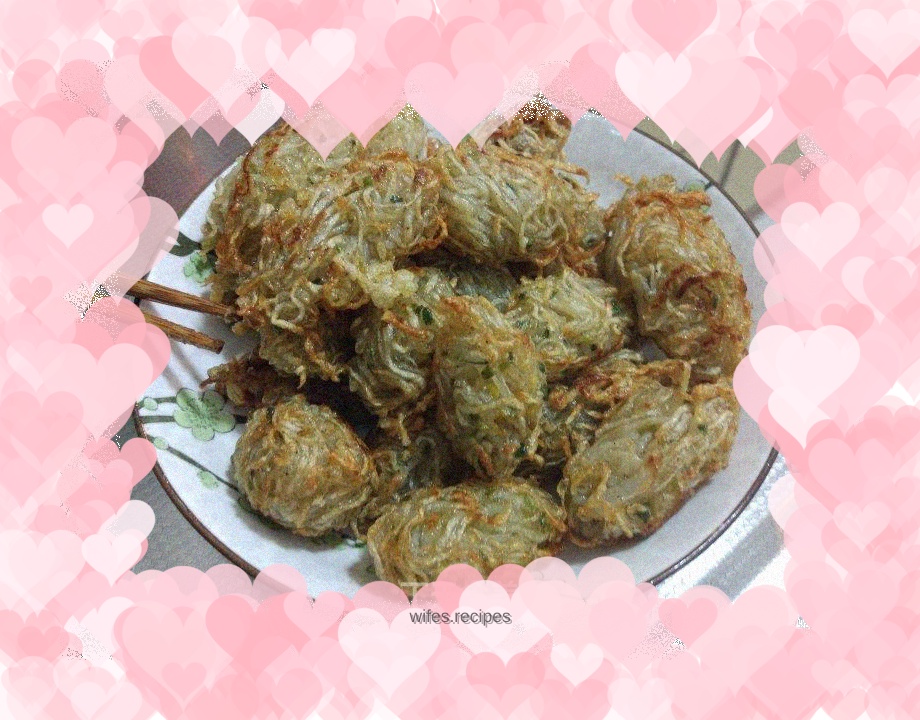 Fried shredded radish meatballs