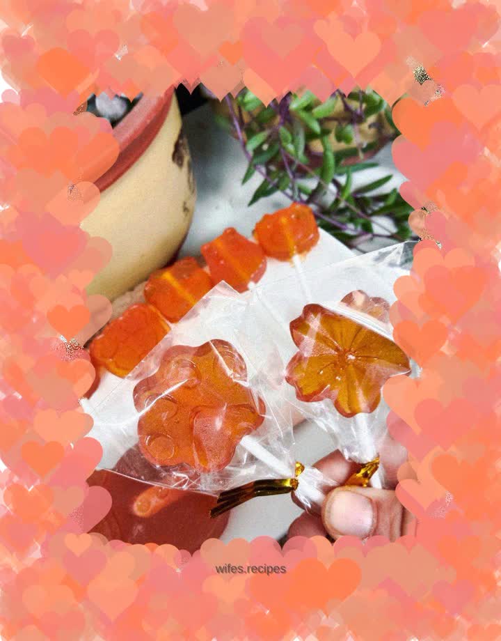 Pear paste lollipop that moisturizes lungs and relieves cough