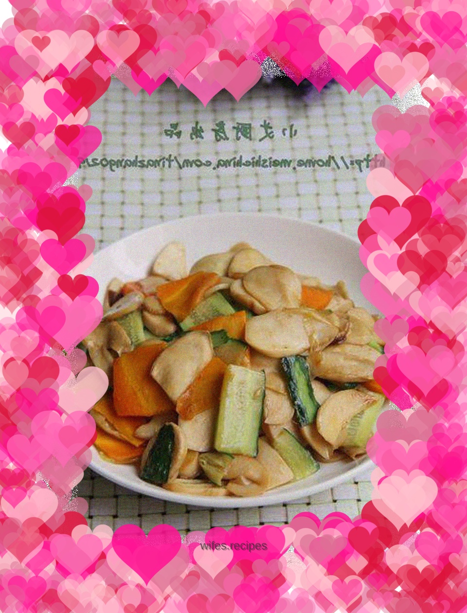 Seasonal vegetable king oyster mushroom in oyster sauce