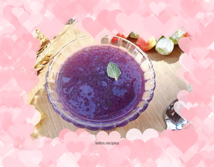 Purple sweet potato honey sago