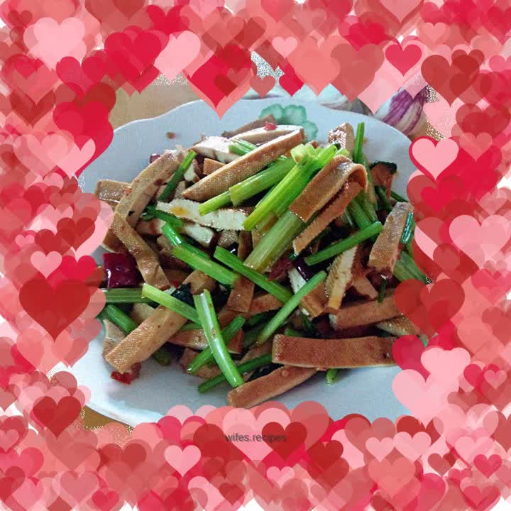 Stir-fried dried celery