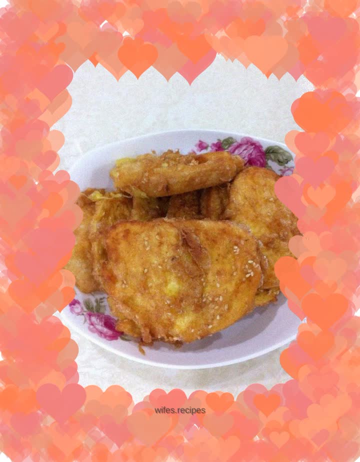 Egg steamed bun slices
