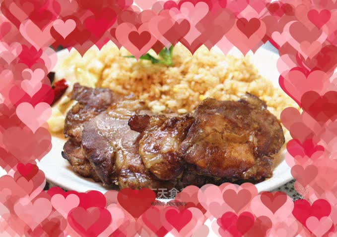 Sauce-grilled thick-cut plum pork, easy to make in two steps