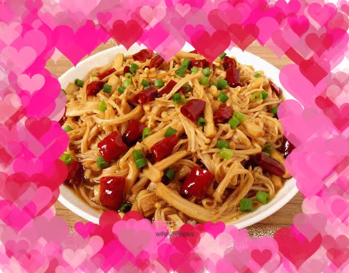 Enoki Mushrooms in Sauce