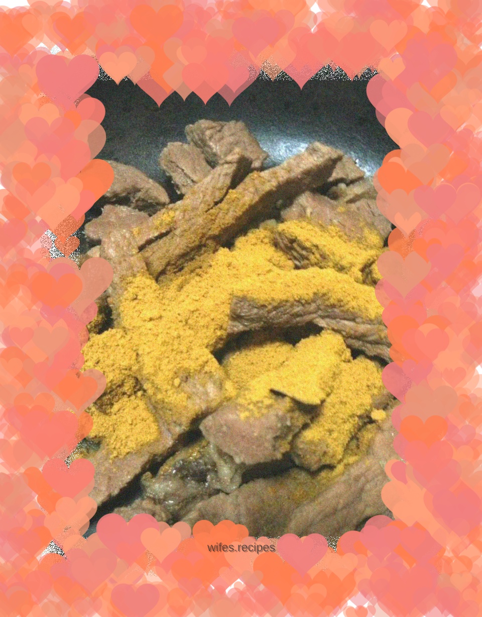 Curry flavored beef jerky