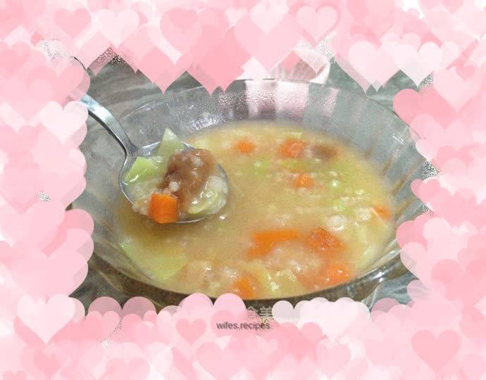 Vegetable mooncake porridge