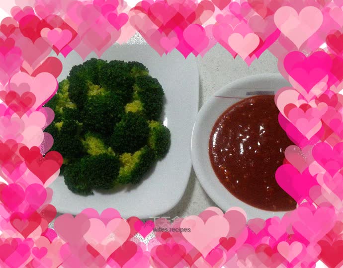 Boiled Broccoli with Chutney