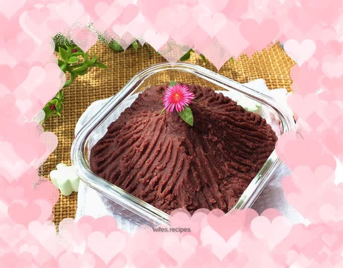 Homemade red bean paste