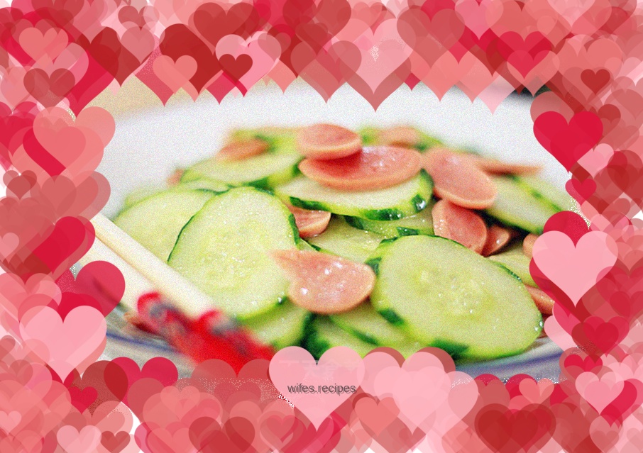 Stir-fried ham with cucumber