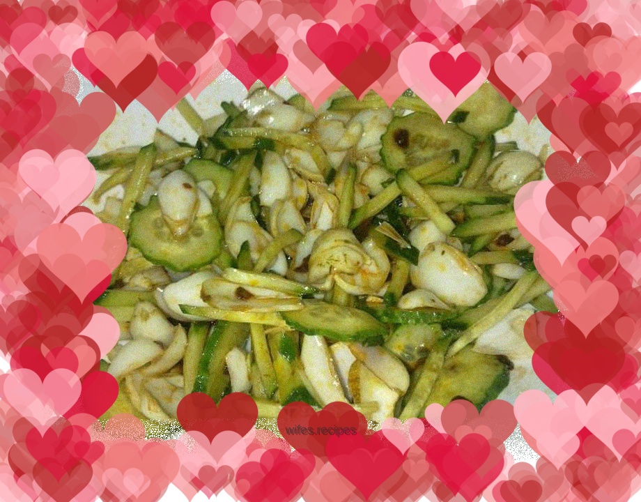 Bitter Lily Salad with Cucumber