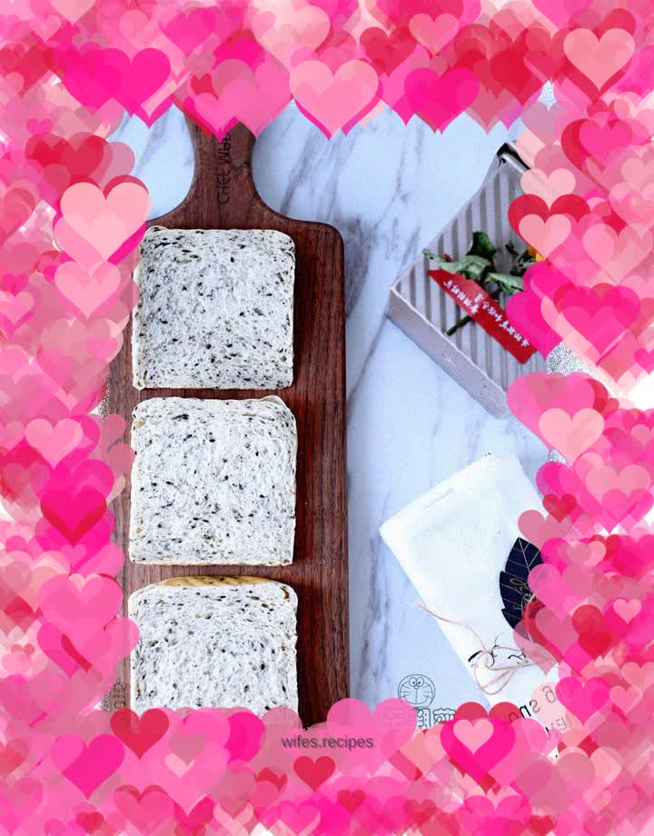 Soy milk and black sesame toast