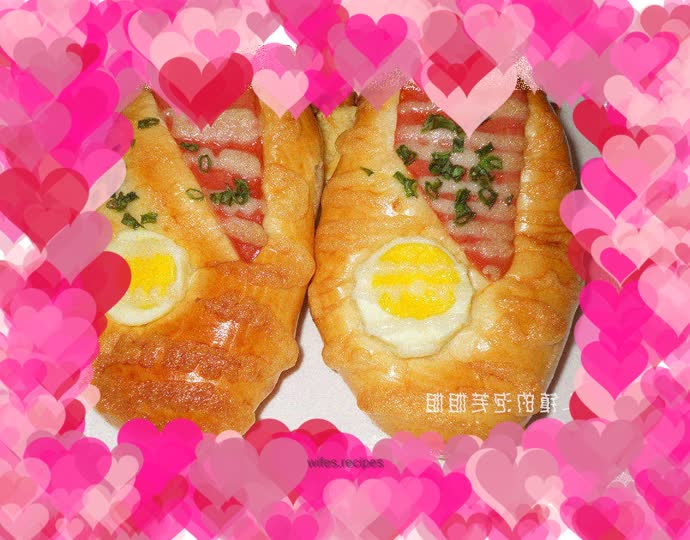 Super simple salad ham and egg bread