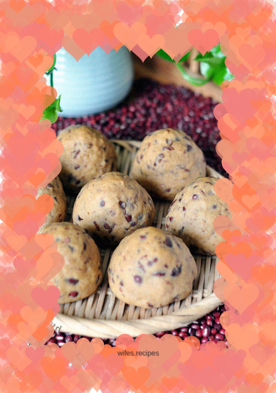 Healthy multigrain red bean steamed bun