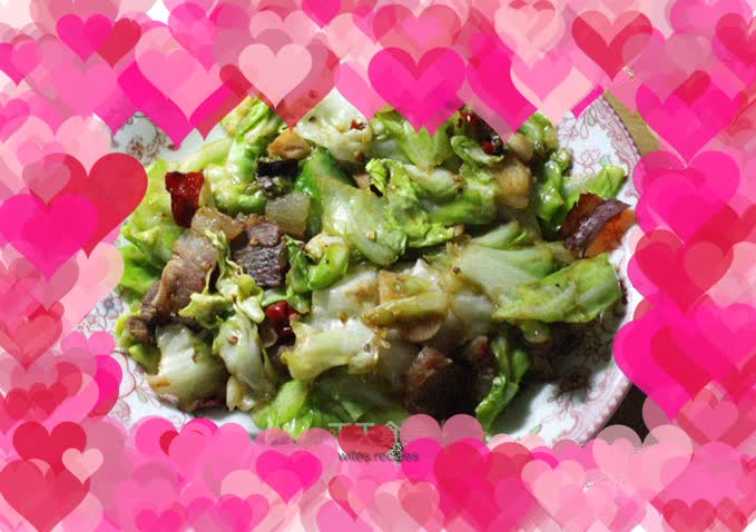 Hand-shredded cabbage