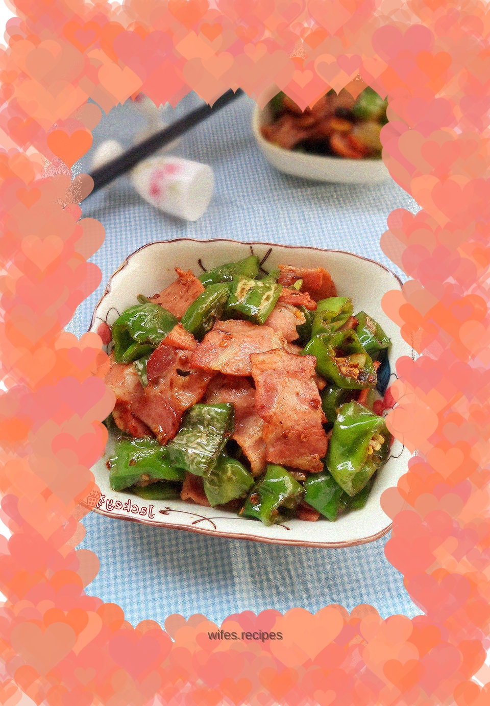 Stir-fried Bacon with Wrinkled Chili Peppers