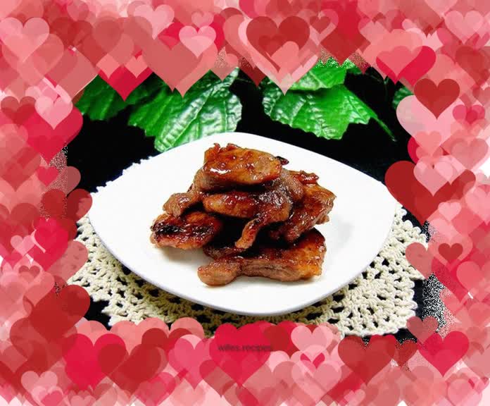 Pan-fried barbecued pork