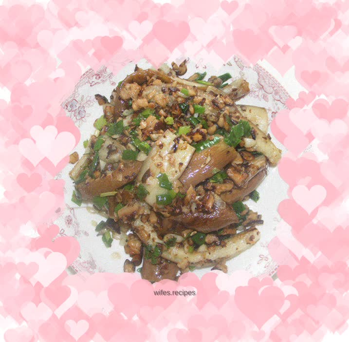 Steamed Eggplant with Mushrooms and Minced Garlic