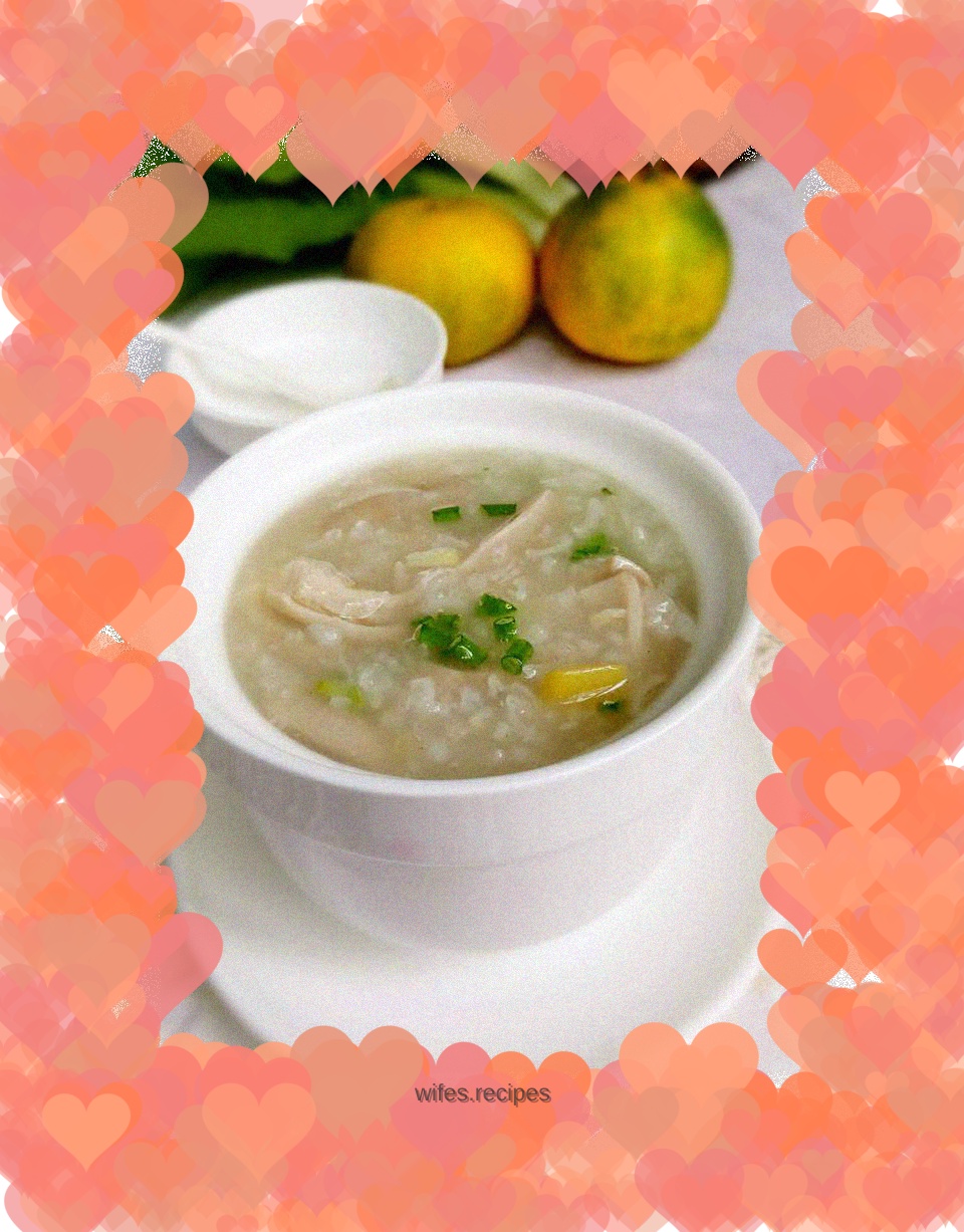 Pork belly rice porridge