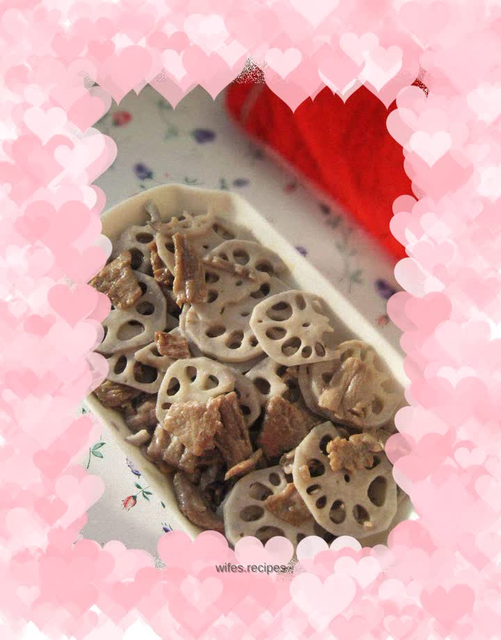 Beef Stir-fried Lotus Root Slices
