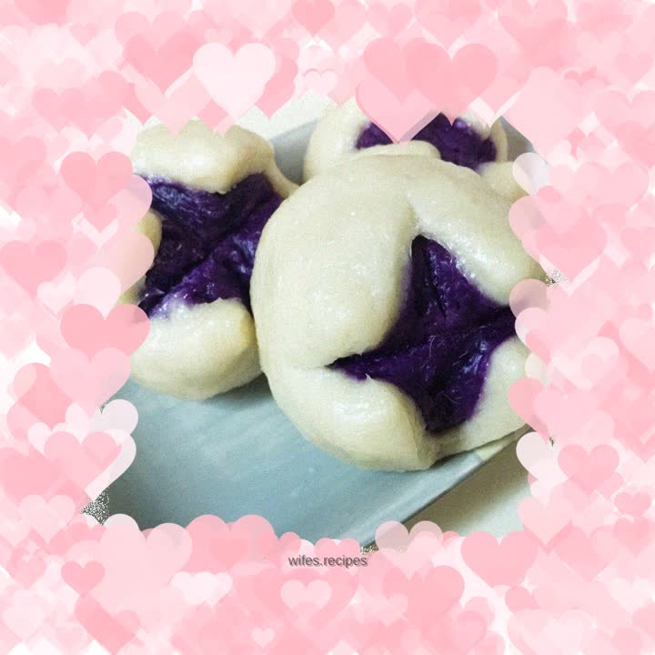 Purple Sweet Potato Blossom Steamed Buns