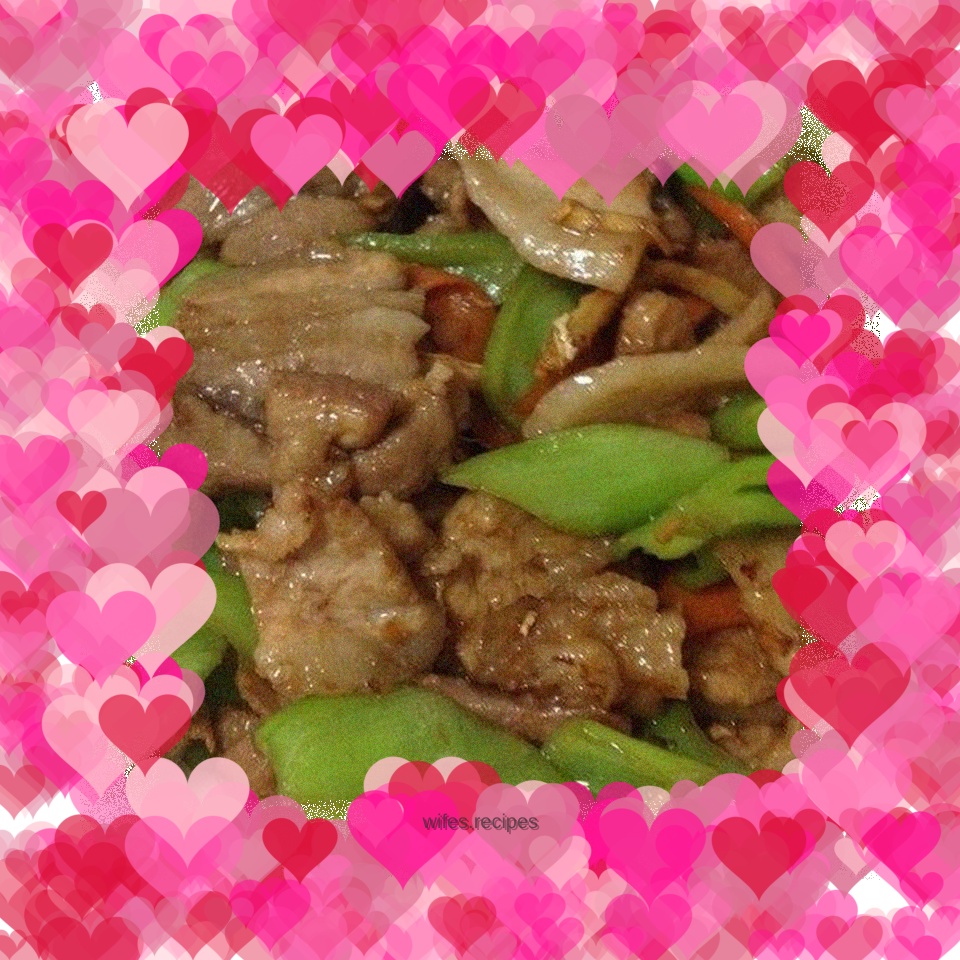 Sautéed pork slices