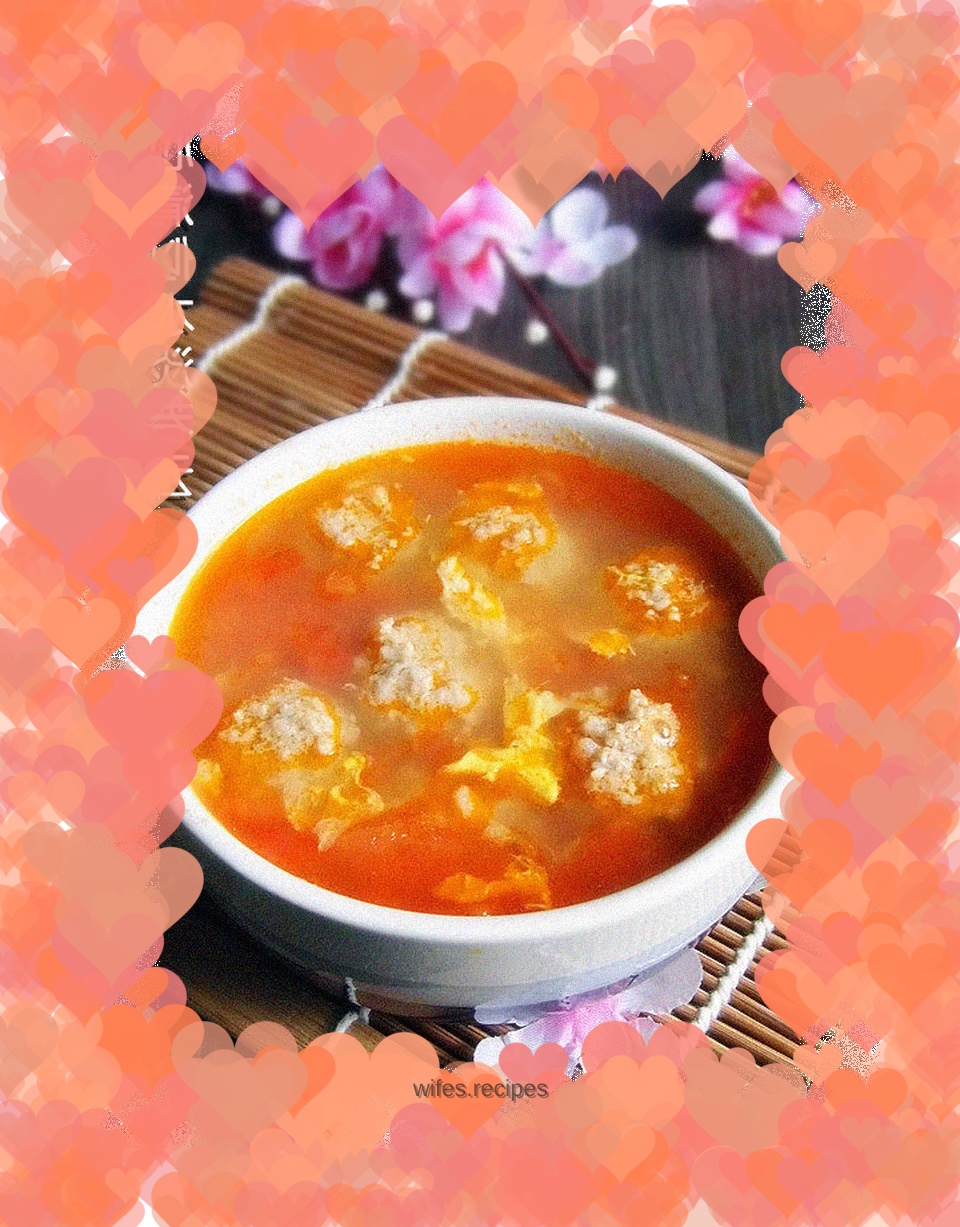 Soup for Mom on Mother's Day------------Tomato and Meatball Soup