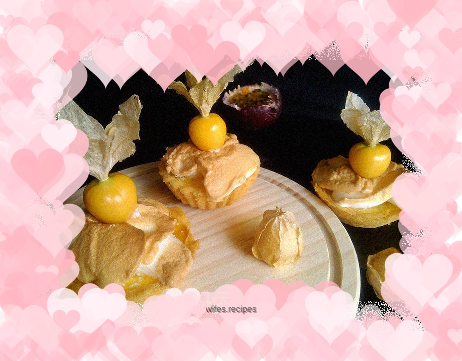 Passion fruit pastry tart