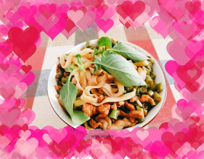 Homemade wide noodles