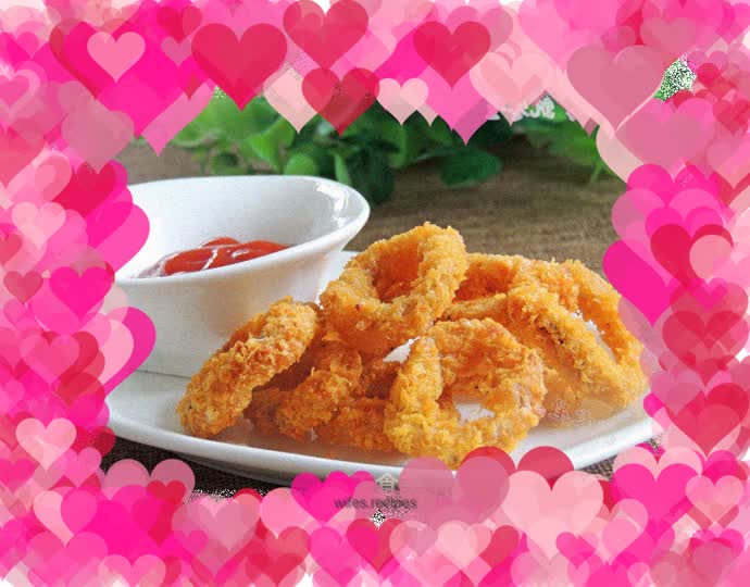 Empty fried squid rings