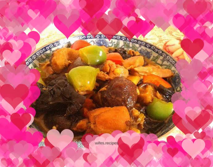 Braised chicken with rice