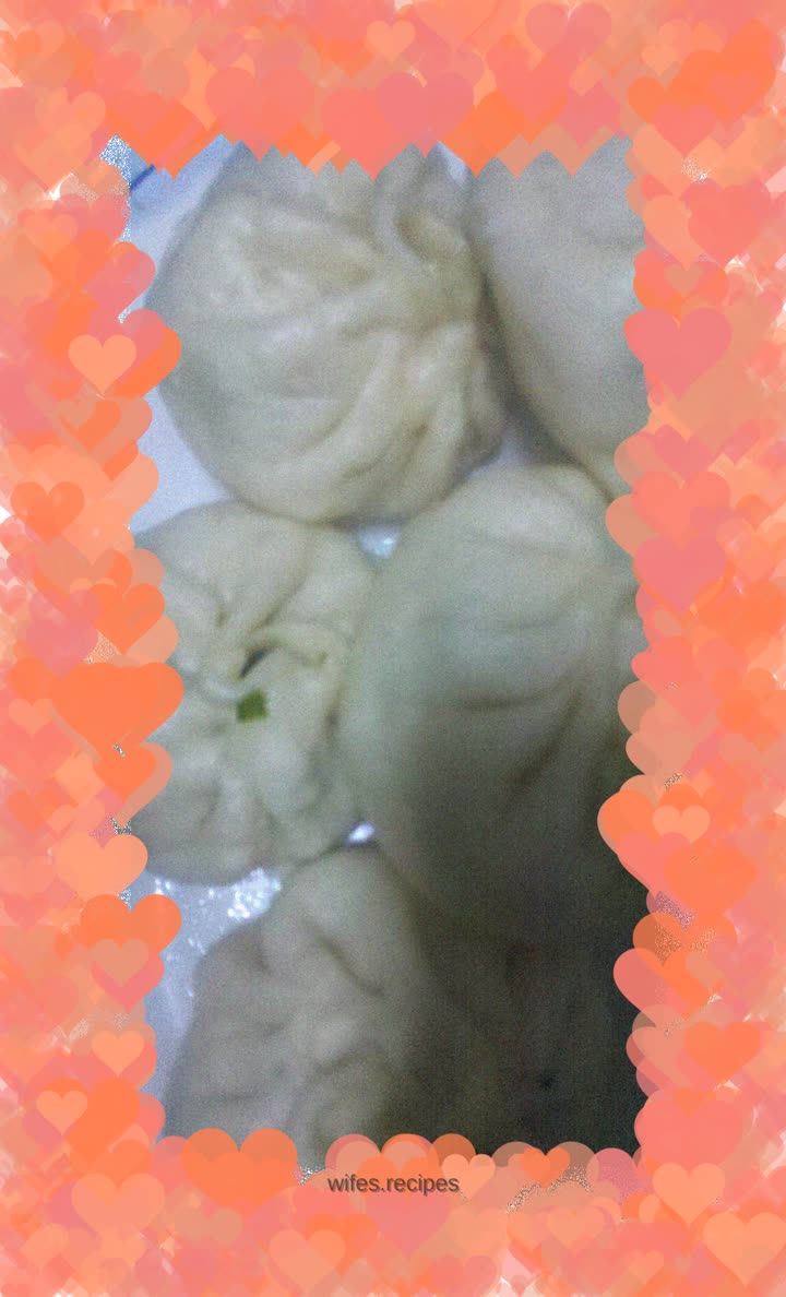 Homemade steamed vegetarian buns