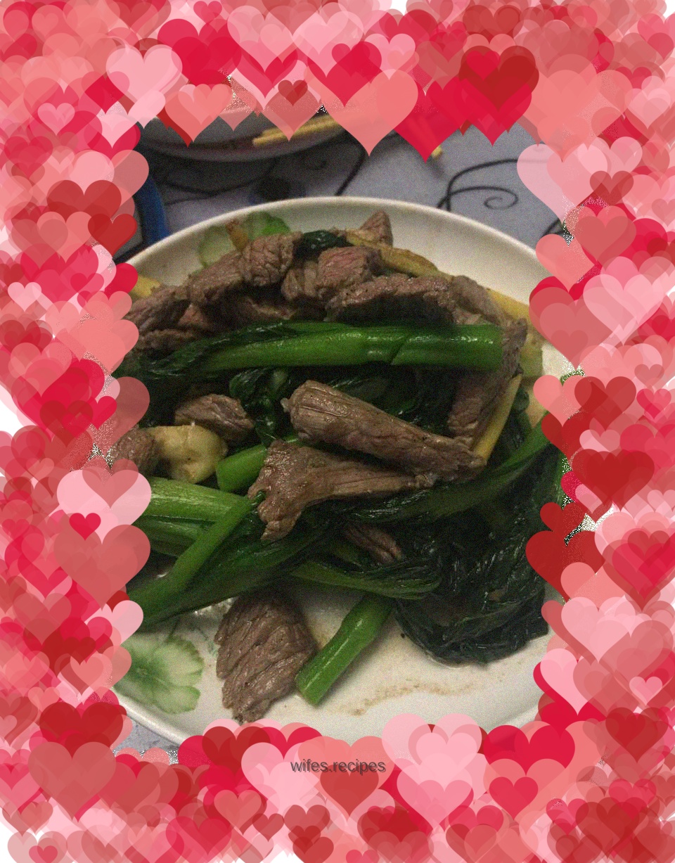 Stir-fried beef with ginger and cabbage