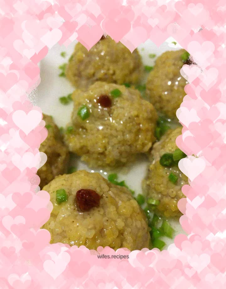 Yellow rice, tofu and meatballs