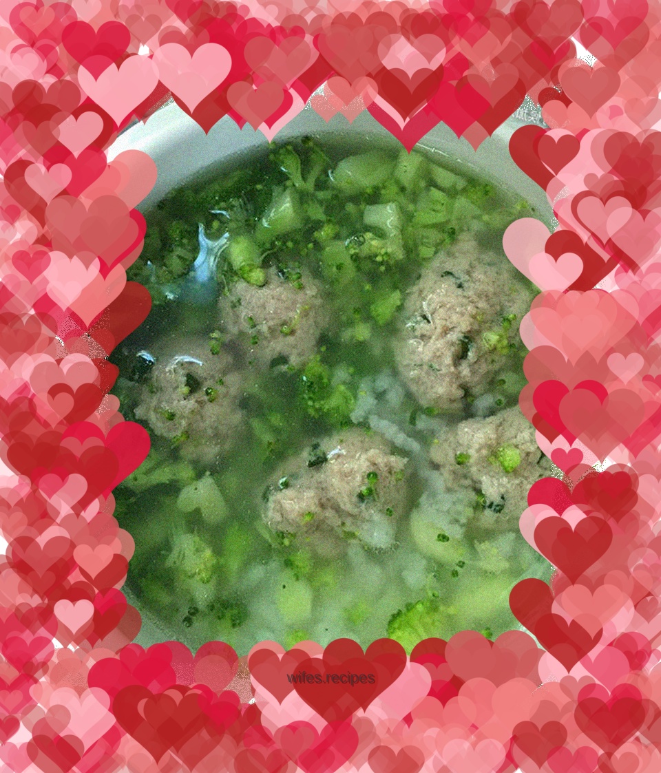 Complementary food for babies - Meatballs and Broccoli Soup