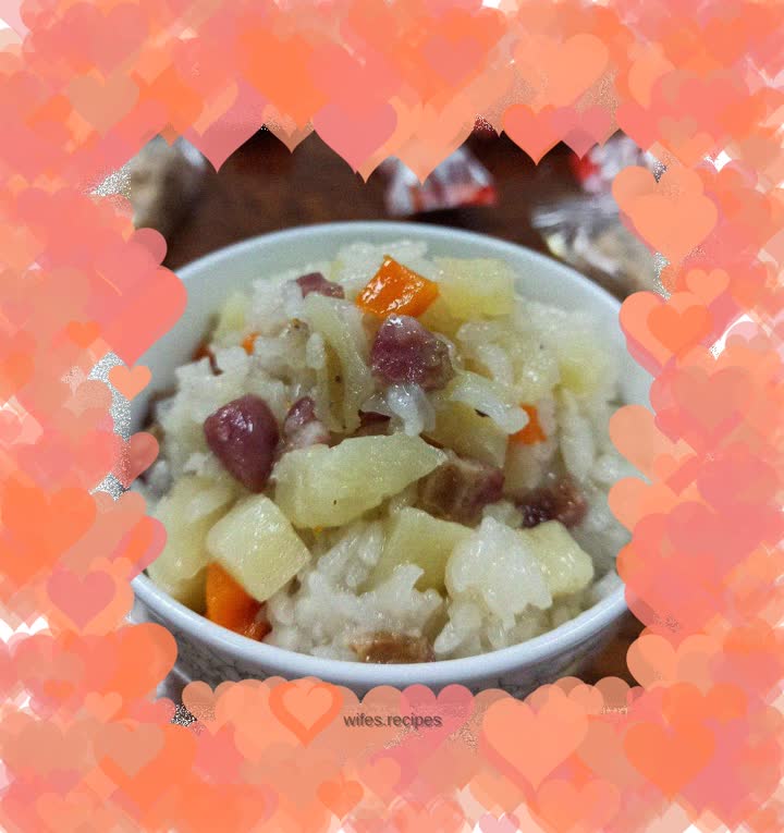 Potato and Sausage Braised Rice